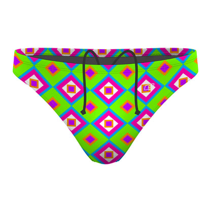 Geometric Neon 28 - Waterpolo Brief Swimsuit