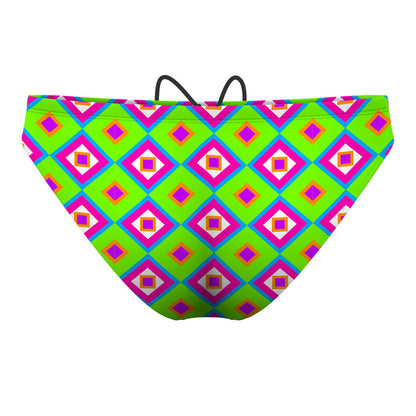Geometric Neon 28 - Waterpolo Brief Swimsuit