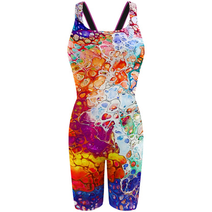 Colors of the Sea - Classic Strap Long Knee Women Jammer