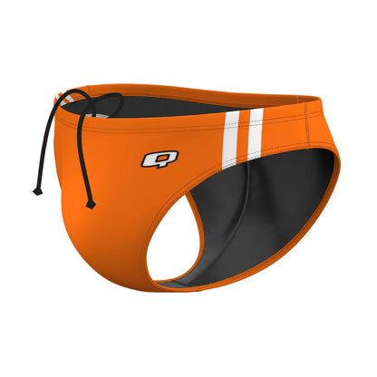 Orange Stripes - Waterpolo Brief Swimsuit