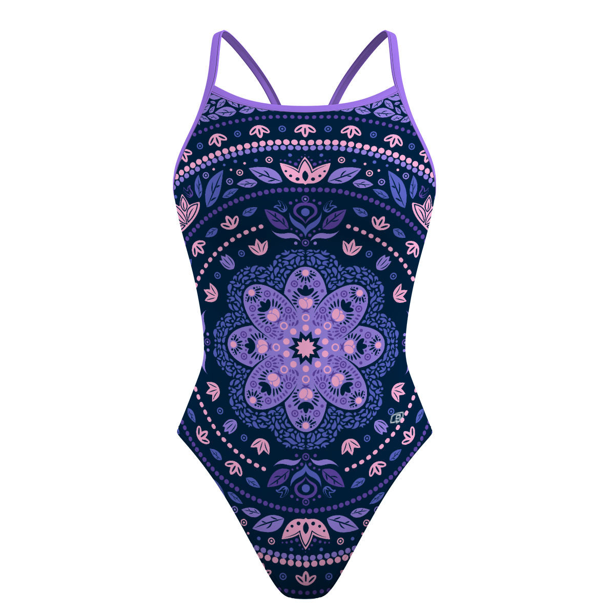 Delicated Mandala Skinny Strap Swimsuit