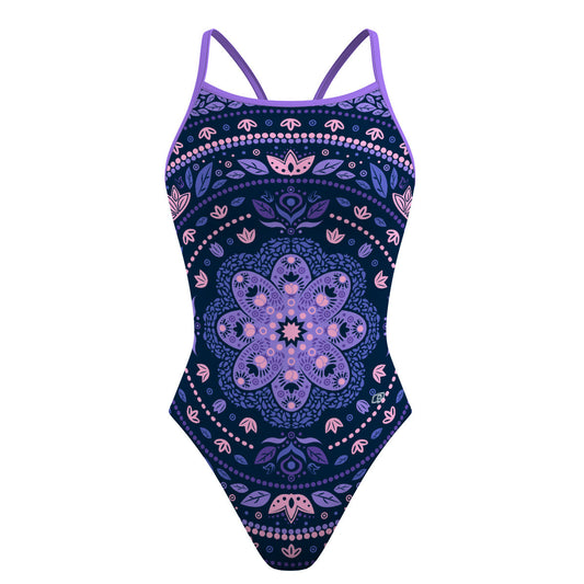 Delicated Mandala Skinny Strap Swimsuit