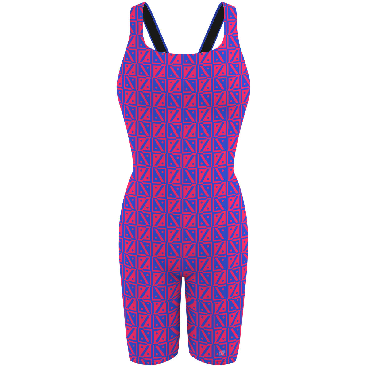 Diamond Grid - Classic Strap Long Knee Women Jammer