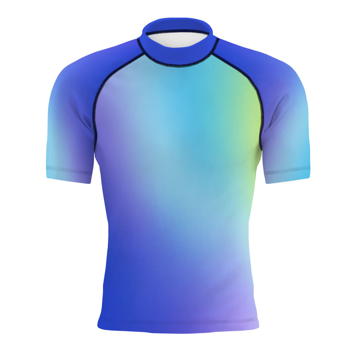 Fade Lagoon Men's Surf UPF50+ Short Sleeve Rash Guard
