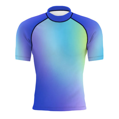Fade Lagoon Men's Surf UPF50+ Short Sleeve Rash Guard