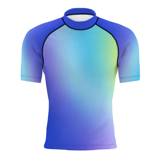Fade Lagoon Men's Surf UPF50+ Short Sleeve Rash Guard