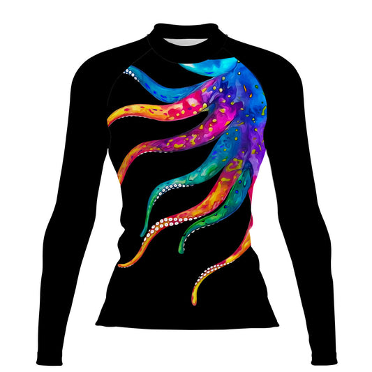 Octopus Squeeze - Women's Surf UPF50+ Long Sleeve Rash Guard