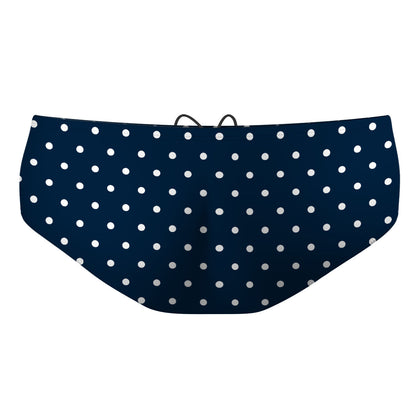 Navy-White Polka Dots - Classic Brief Swimsuit