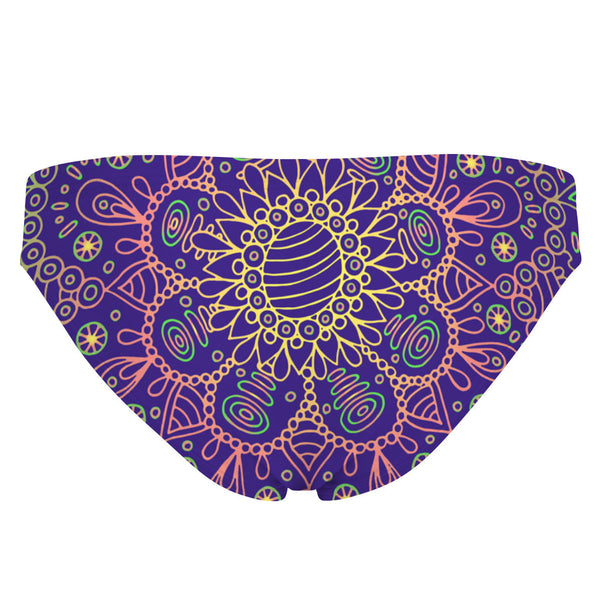 Purple Mandala Bandeau Bikini Bottom