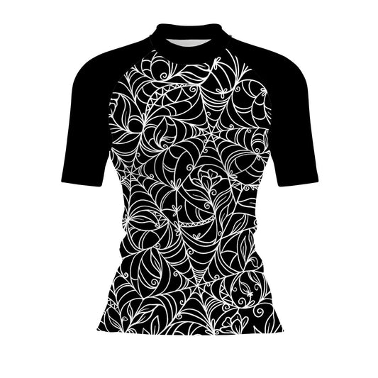 Spiderweb Temptation - Women's Surf UPF50+ Short Sleeve Rash Guard