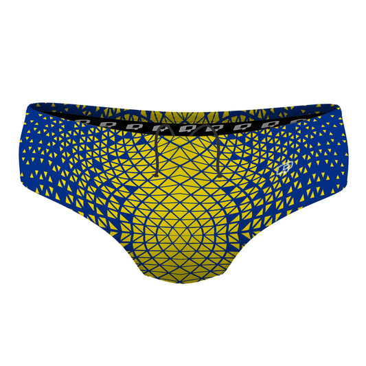 Blue/ Yellow Geometry - Classic Brief Swimsuit