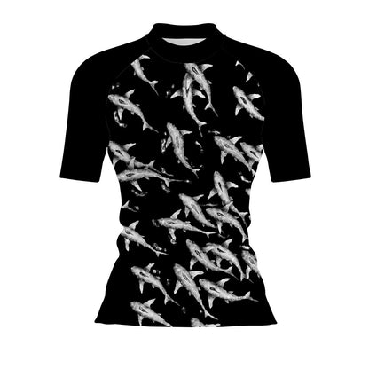 Shark Shiver - Women's Surf UPF50+ Short Sleeve Rash Guard