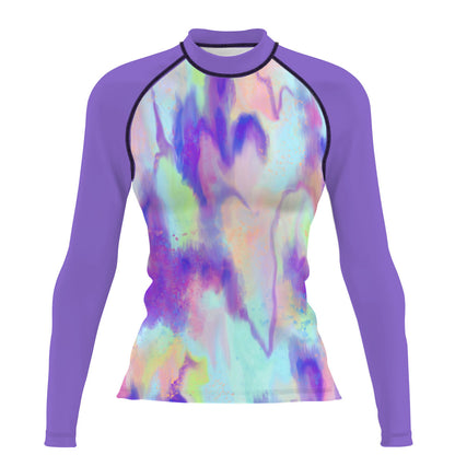 Bleeding Checks Women's Surf UPF50+ Long Sleeve Rash Guard