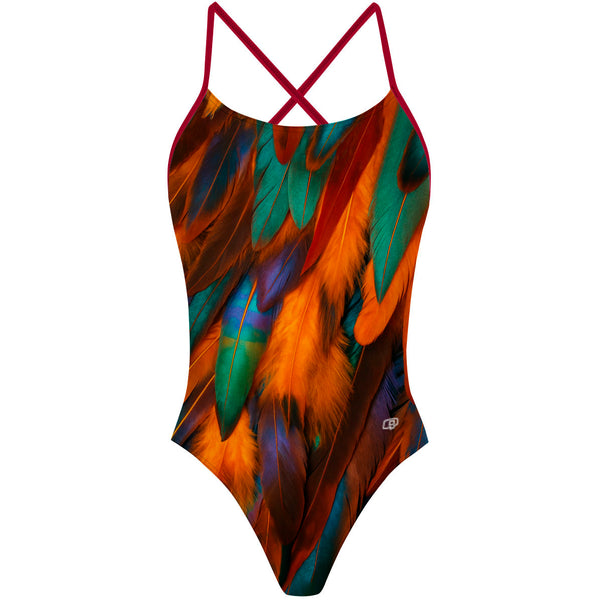 Fiery Bird "X" Back Swimsuit