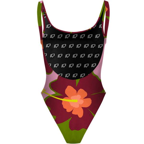 Hibiscus High Hip One Piece Swimsuit, view 2