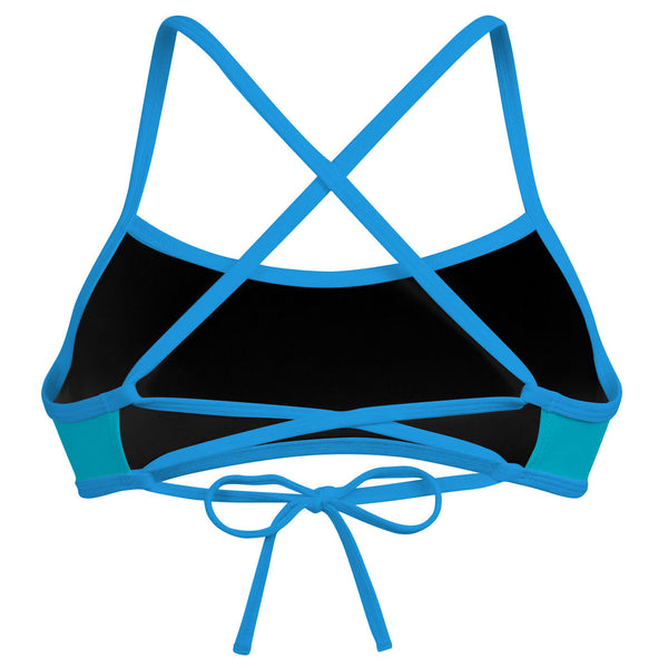 Claire Turquoise -  Ciara Tieback Bikini Top