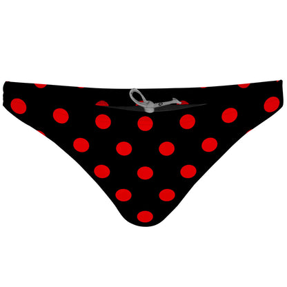 Red-Black Polka Dots - Tieback Bikini Bottom