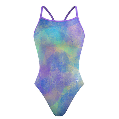 Abstract Marks - Skinny Strap Swimsuit