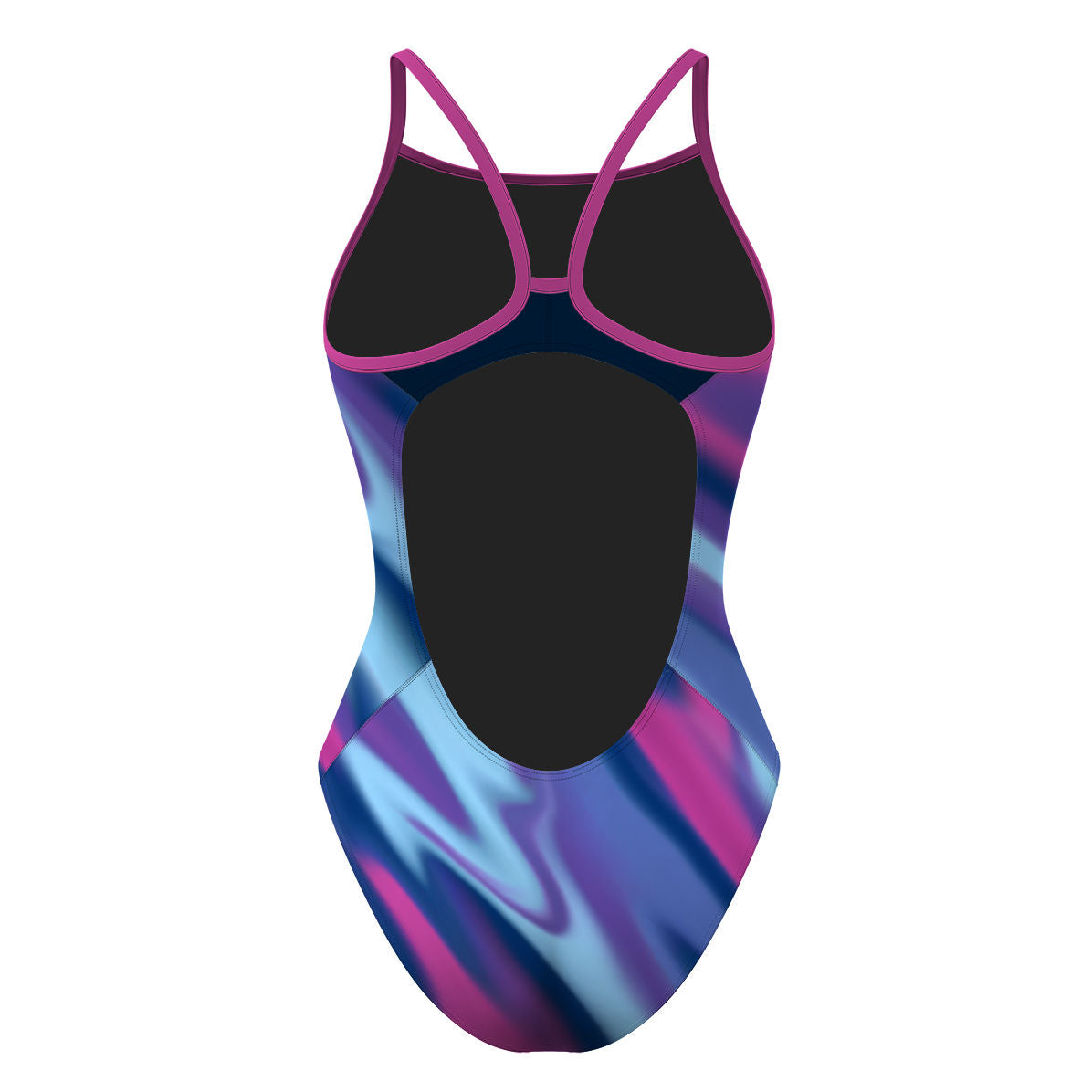 Amorphous Blur Skinny Strap Swimsuit, view 2