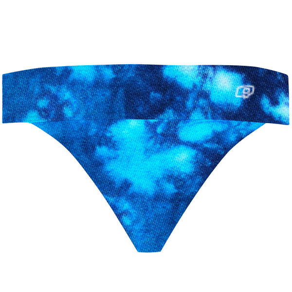 Tie Dye Blue Demi Cheeky Cut Bikini Bottom