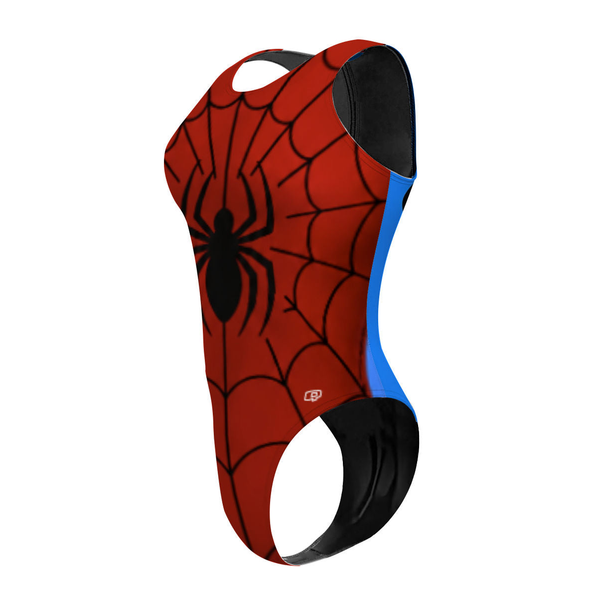 spider red and blue - Women's Waterpolo Swimsuit Cheeky Cut