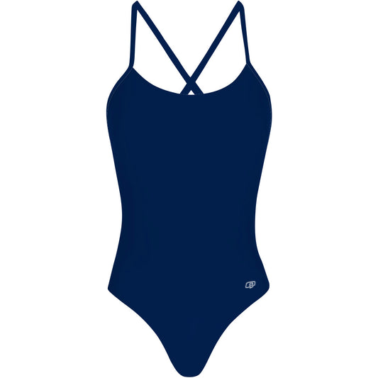 Solid Navy - Tieback One Piece Swimsuit