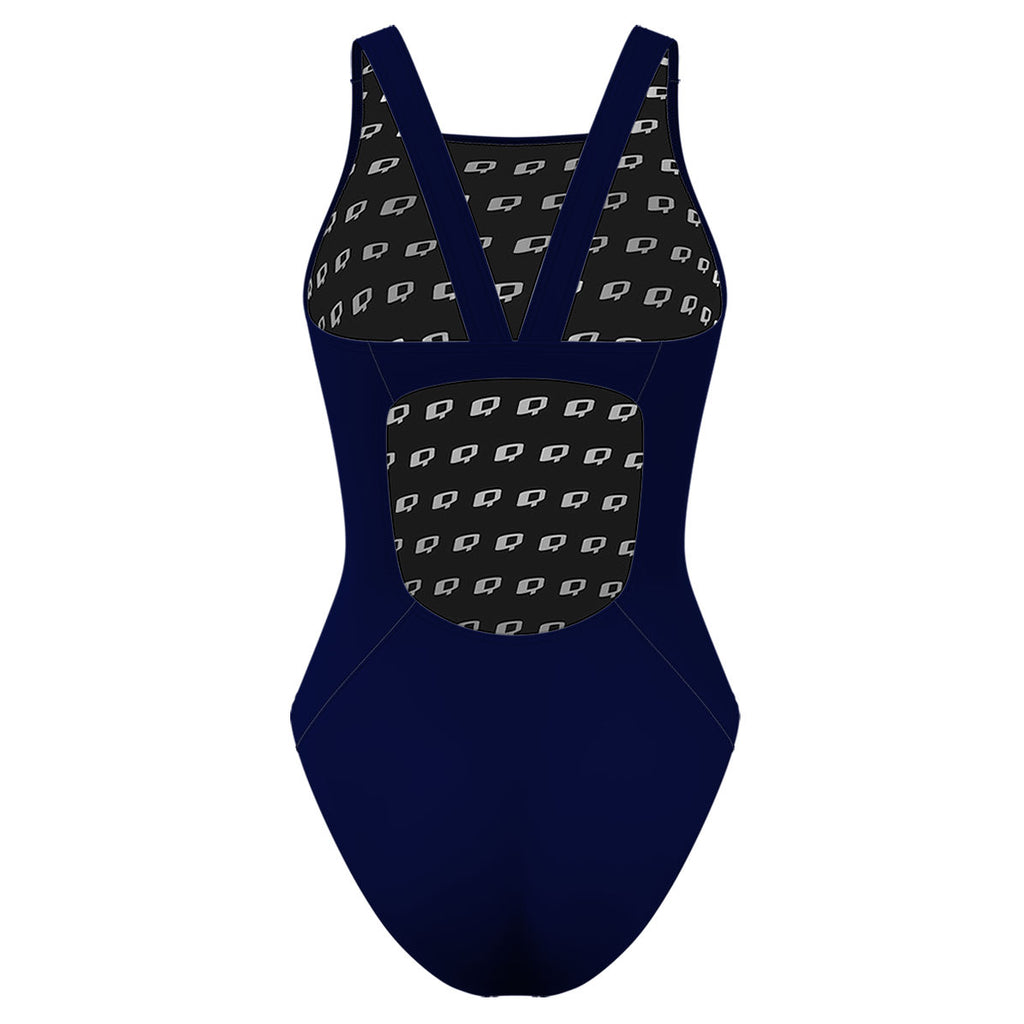 Solid Navy - Classic Strap Swimsuit