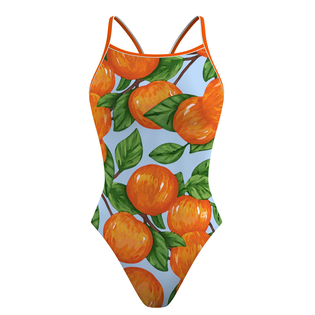 Swimming With Oranges - Skinny Strap Swimsuit