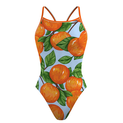 Swimming With Oranges - Skinny Strap Swimsuit