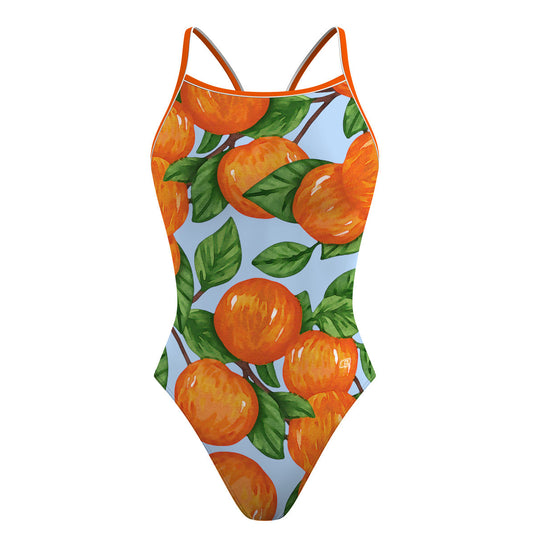 Swimming With Oranges - Skinny Strap Swimsuit