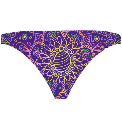 Purple Mandala Tieback Bikini Bottom