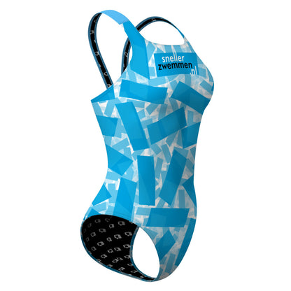 scattered blue voorkant - Classic Strap Swimsuit