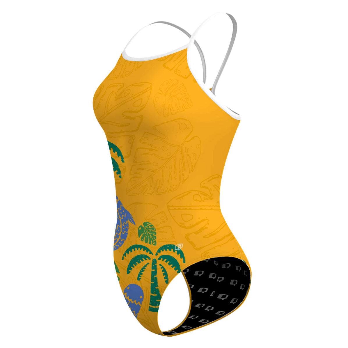 Seaside jungle - Skinny Strap Swimsuit