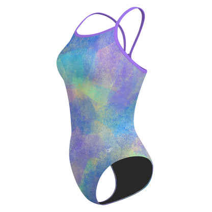 Abstract Marks - Skinny Strap Swimsuit