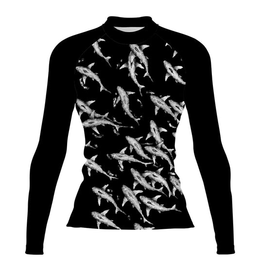 Shark Shiver - Women's Surf UPF50+ Long Sleeve Rash Guard