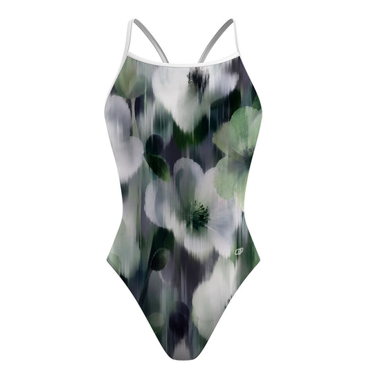 Moss Garden Skinny Strap Swimsuit