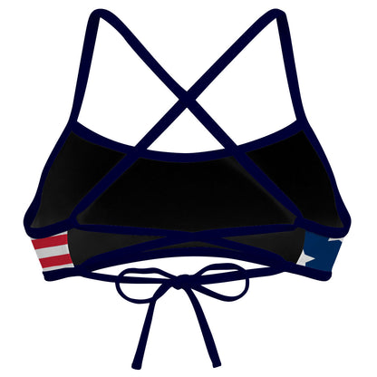 Stars and Stripes  Ciara Tieback Bikini Top