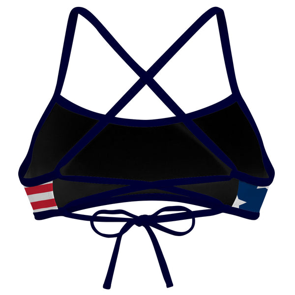 Stars and Stripes  Ciara Tieback Bikini Top