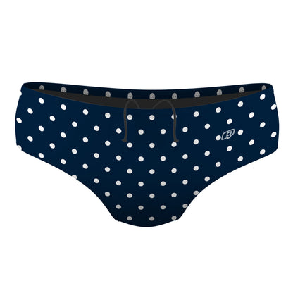 Navy-White Polka Dots - Classic Brief Swimsuit