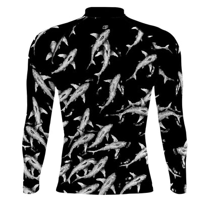 Shark Shiver - Men's Surf UPF50+ Long Sleeve Rash Guard