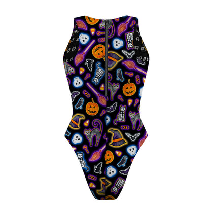 Halloween Trick or Treat - Women's Waterpolo Swimsuit Cheeky Cut