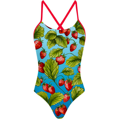 Strawberry Water - Tieback One Piece Swimsuit