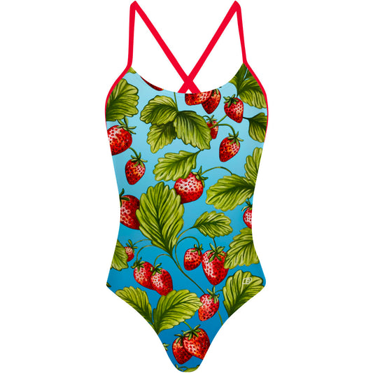 Strawberry Water - Tieback One Piece Swimsuit