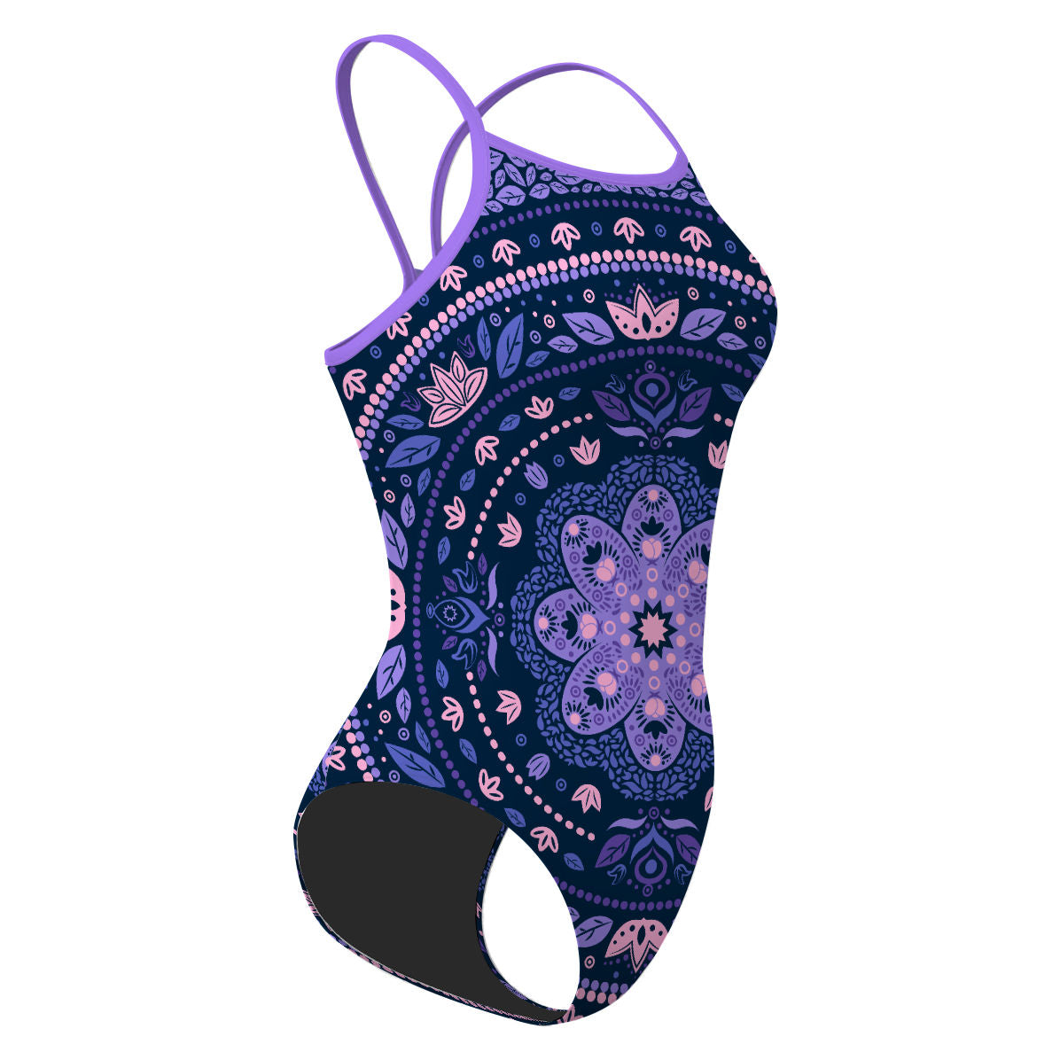 Delicated Mandala Skinny Strap Swimsuit, view 3