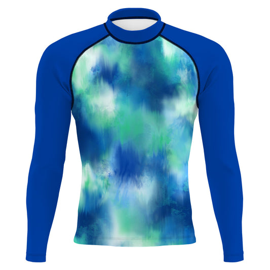 Abstract Particles Men's Surf UPF50+ Long Sleeve Rash Guard