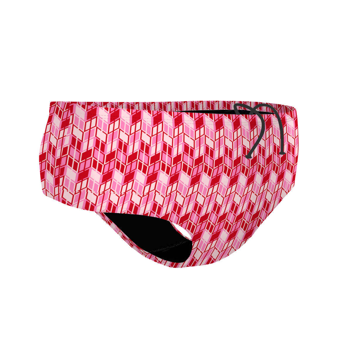 Red Ikat Classic Brief Swimsuit, view 3