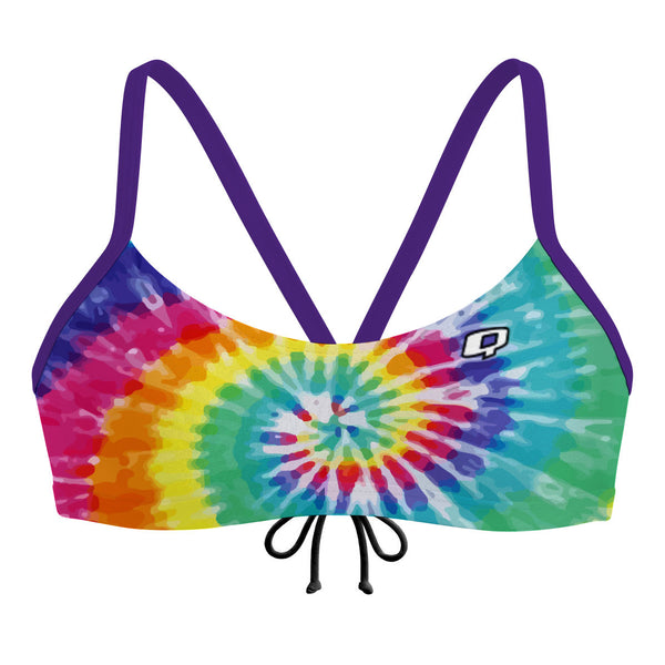 Tie Dye Colors Bandeau Bikini Top