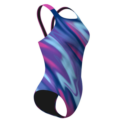 Amorphous Blur Classic Strap Swimsuit, view 3