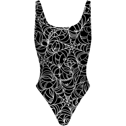 Spiderweb Temptation - High Hip One Piece Swimsuit