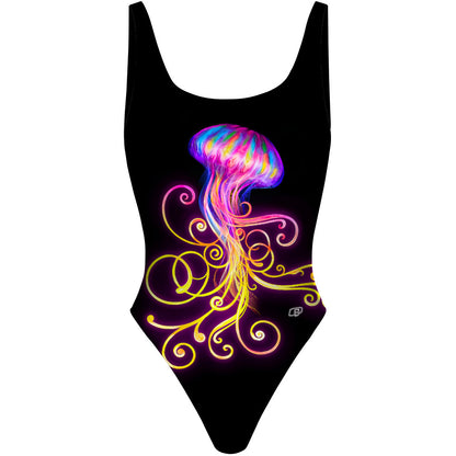 Jellyfish Flow - High Hip One Piece Swimsuit